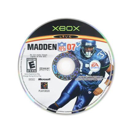 Madden 2007 for Microsoft Xbox - Disc front with label - Game only.