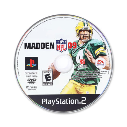 Madden 2009 for Sony PlayStation 2 - Disc front with label - Game only.