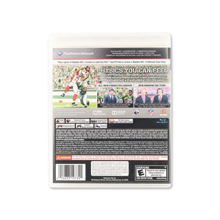Madden NFL 13 for PlayStation 3 - Box back - Product gallery.