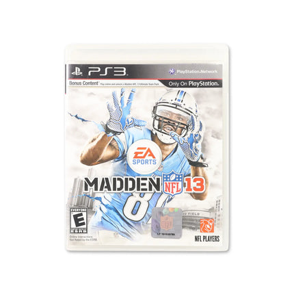 Madden NFL 13 for PlayStation 3 - Box front - Complete in box or box and game.
