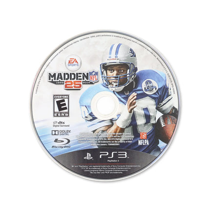 Madden NFL 25 for PlayStation 3 - Cartridge front with label - Game only.