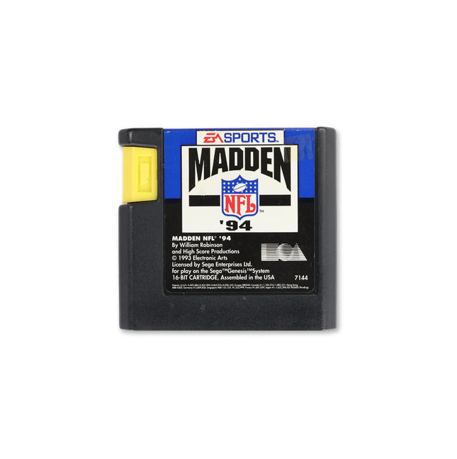 Madden NFL '94 for Sega Genesis - Cartridge front with label - Game only.