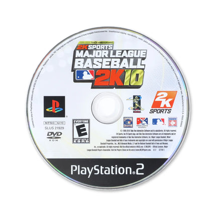 Major League Baseball 2K10 for Sony PlayStation 2 - Disc front with label - Game only.