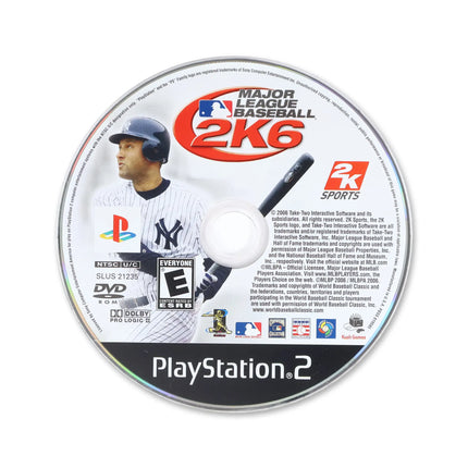 Major League Baseball 2K6 for Sony PlayStation 2 - Disc front with label - Game only.