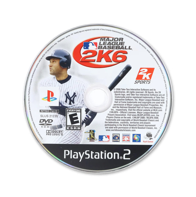 Major League Baseball 2K6 for Sony PlayStation 2 - Disc front with label - Game only.