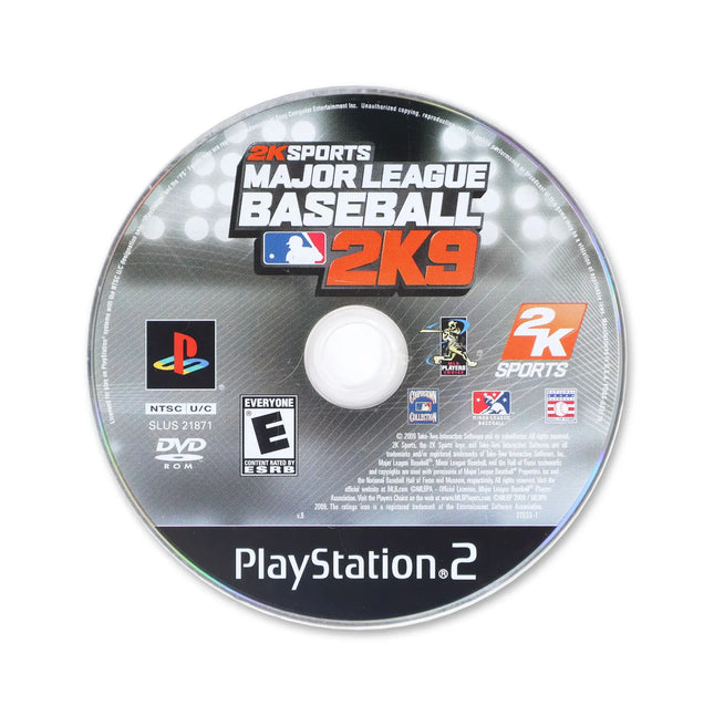 Major League Baseball 2K9 for Sony PlayStation 2 - Disc front with label - Game only.