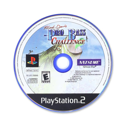 Mark Davis Pro Bass Challenge for Sony PlayStation 2 - Disc front with label - Game only.