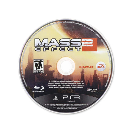 Mass Effect 2 for PlayStation 3 - Cartridge front with label - Game only.
