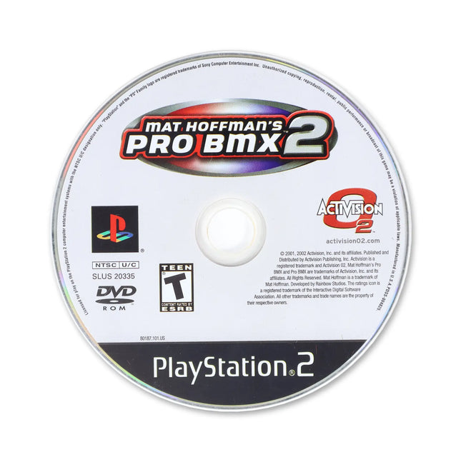 Mat Hoffman's Pro BMX 2 for Sony PlayStation 2 - Disc front with label - Game only.