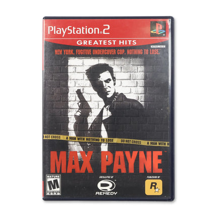 Max Payne [Greatest Hits] for Sony PlayStation 2 - Case front cover - Complete in box or case and game.