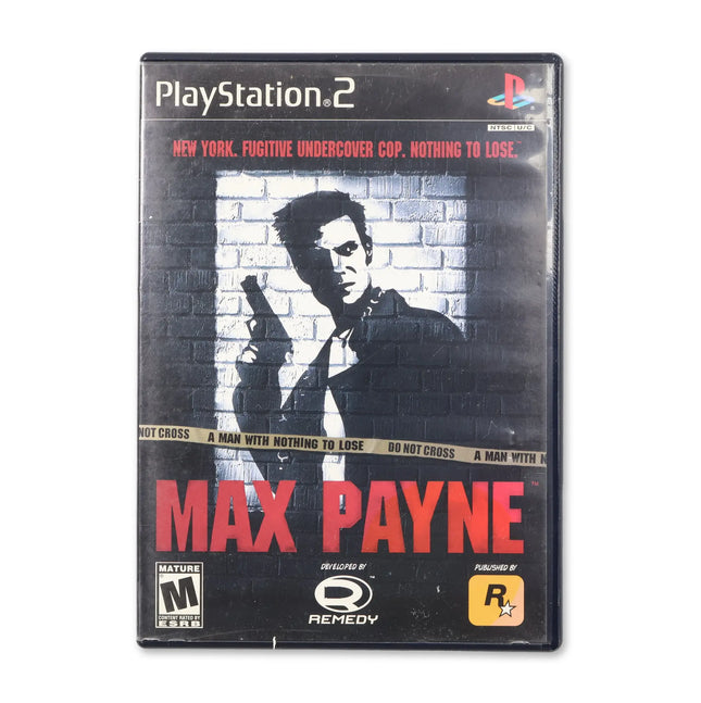 Max Payne for Sony PlayStation 2 - Case front cover - Complete in box or case and game.