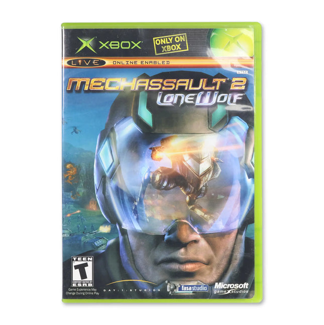 MechAssault 2 Lone Wolf for Microsoft Xbox - Case front cover - Complete in box or case and game.