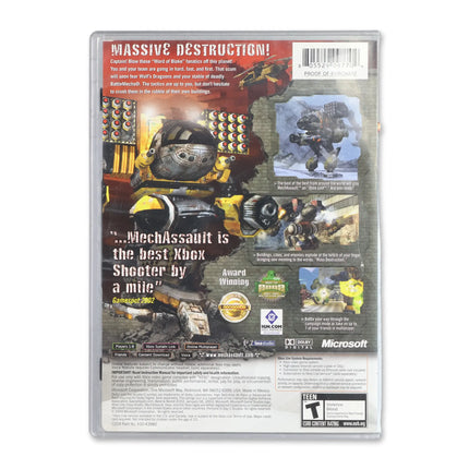 MechAssault [Platinum Hits] for Microsoft Xbox - Case back cover - Product gallery.