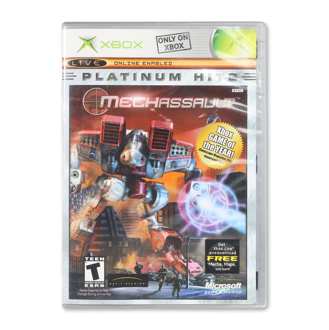 MechAssault [Platinum Hits] for Microsoft Xbox - Case front cover - Complete in box or case and game.