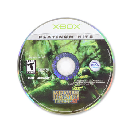 Medal of Honor Rising Sun [Platinum Hits] for Microsoft Xbox - Disc front with label - Game only.