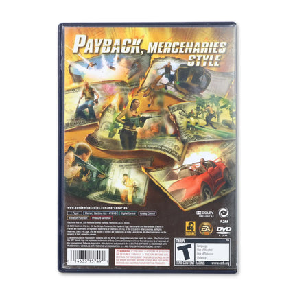 Mercenaries 2 World in Flames for Sony PlayStation 2 - Case back cover - Product gallery.
