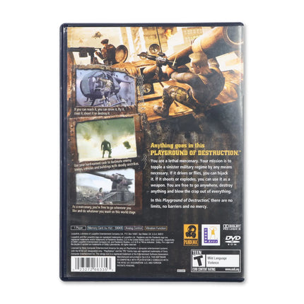 Mercenaries [Greatest Hits] for Sony PlayStation 2 - Case back cover - Product gallery.