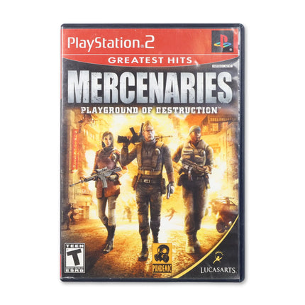 Mercenaries [Greatest Hits] for Sony PlayStation 2 - Case front cover - Complete in box or case and game.