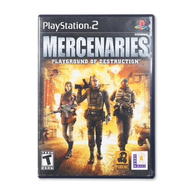Mercenaries for Sony PlayStation 2 - Case front cover - Complete in box or case and game.