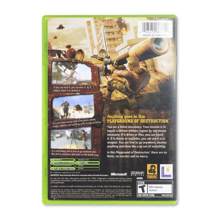Mercenaries for Microsoft Xbox - Case back cover - Product gallery.