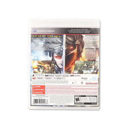 Metal Gear Rising: Revengeance for PlayStation 3 - Box back - Product gallery.