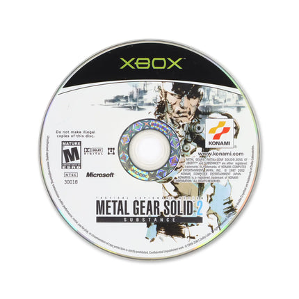 Metal Gear Solid 2: Substance for Microsoft Xbox - Disc front with label - Game only.