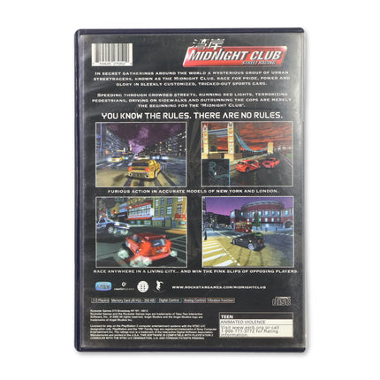 Midnight Club Street Racing [Greatest Hits] for Sony PlayStation 2 - Case back cover - Product gallery.
