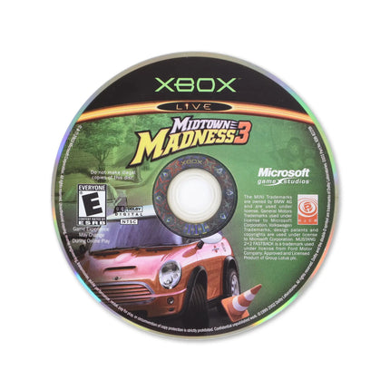 Midtown Madness 3 for Microsoft Xbox - Disc front with label - Game only.