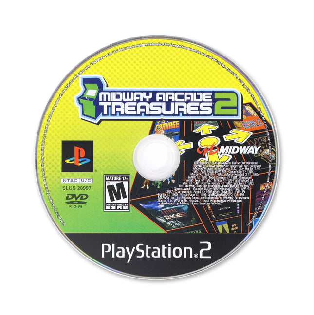 Midway Arcade Treasures 2 for Sony PlayStation 2 - Disc front with label - Game only.