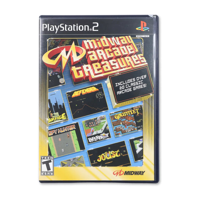 Midway Arcade Treasures for Sony PlayStation 2 - Case front cover - Complete in box or case and game.