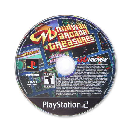 Midway Arcade Treasures for Sony PlayStation 2 - Disc front with label - Game only.