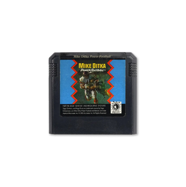 Mike Ditka Power Football for Sega Genesis - Cartridge front with label - Game only.