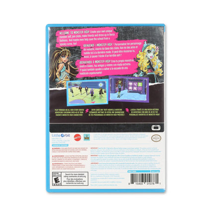Monster High: New Ghoul in School for Wii U - Box back - Product gallery.