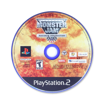 Monster Jam Maximum Destruction for Sony PlayStation 2 - Disc front with label - Game only.