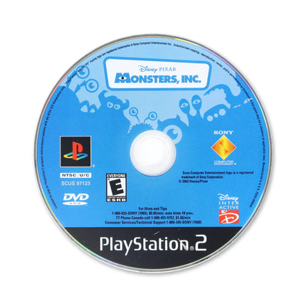 Monsters Inc for Sony PlayStation 2 - Disc front with label - Game only.