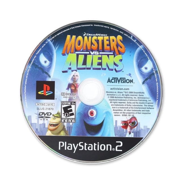 Monsters vs. Aliens for Sony PlayStation 2 - Disc front with label - Game only.