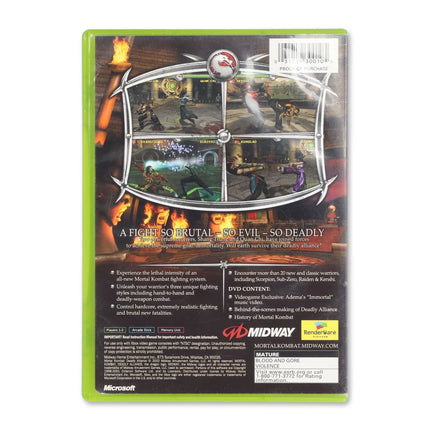 Mortal Kombat Deadly Alliance for Microsoft Xbox - Case back cover - Product gallery.