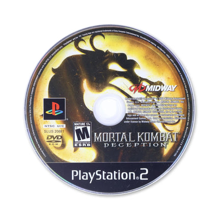 Mortal Kombat Deception for Sony PlayStation 2 - Disc front with label - Game only.