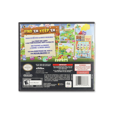 Moshi Monsters: Moshling Zoo for Nintendo DS - Box back - Product gallery.