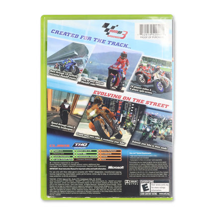Moto GP 3 for Microsoft Xbox - Case back cover - Product gallery.