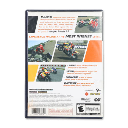 MotoGP 08 for Sony PlayStation 2 - Case back cover - Product gallery.