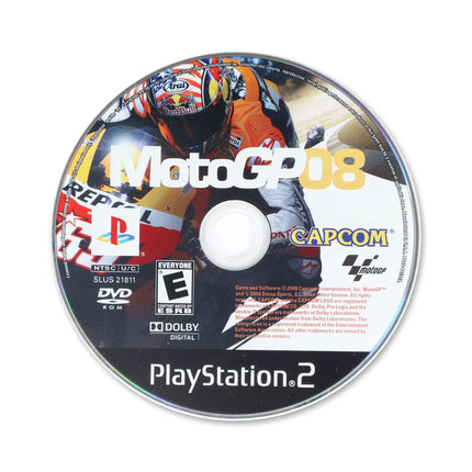 MotoGP 08 for Sony PlayStation 2 - Disc front with label - Game only.