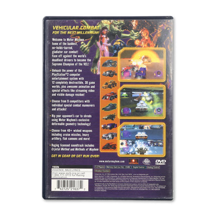 Motor Mayhem for Sony PlayStation 2 - Case back cover - Product gallery.