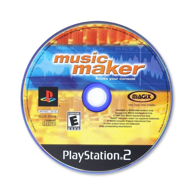 Music Maker for Sony PlayStation 2 - Disc front with label - Game only.