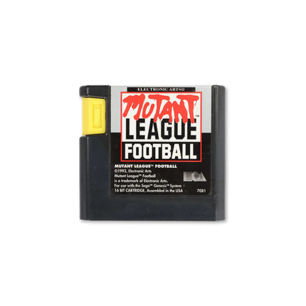 Mutant League Football for Sega Genesis - Cartridge front with label - Game only.