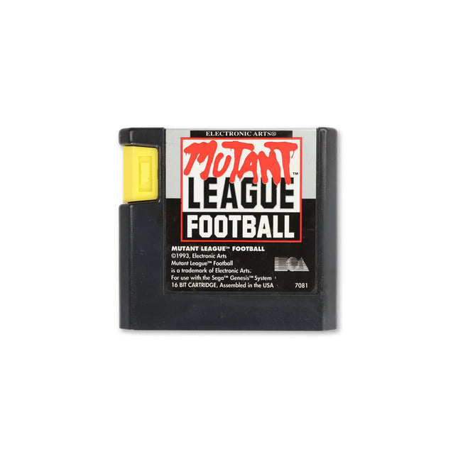 Mutant League Football for Sega Genesis - Cartridge front with label - Game only.
