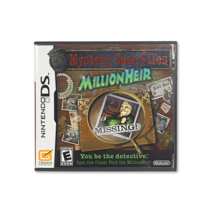 Mystery Case Files MillionHeir for Nintendo DS - Box front - Complete in box or box and game.