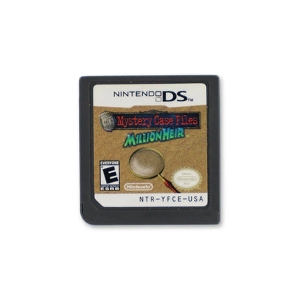 Mystery Case Files MillionHeir for Nintendo DS - Cartridge front with label - Game only.