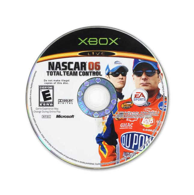 NASCAR 06 Total Team Control for Microsoft Xbox - Disc front with label - Game only.