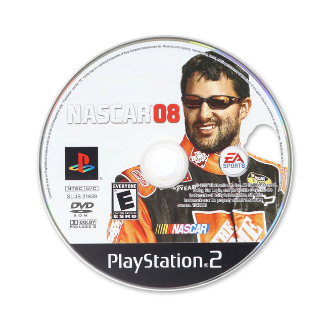 NASCAR 08 for Sony PlayStation 2 - Disc front with label - Game only.